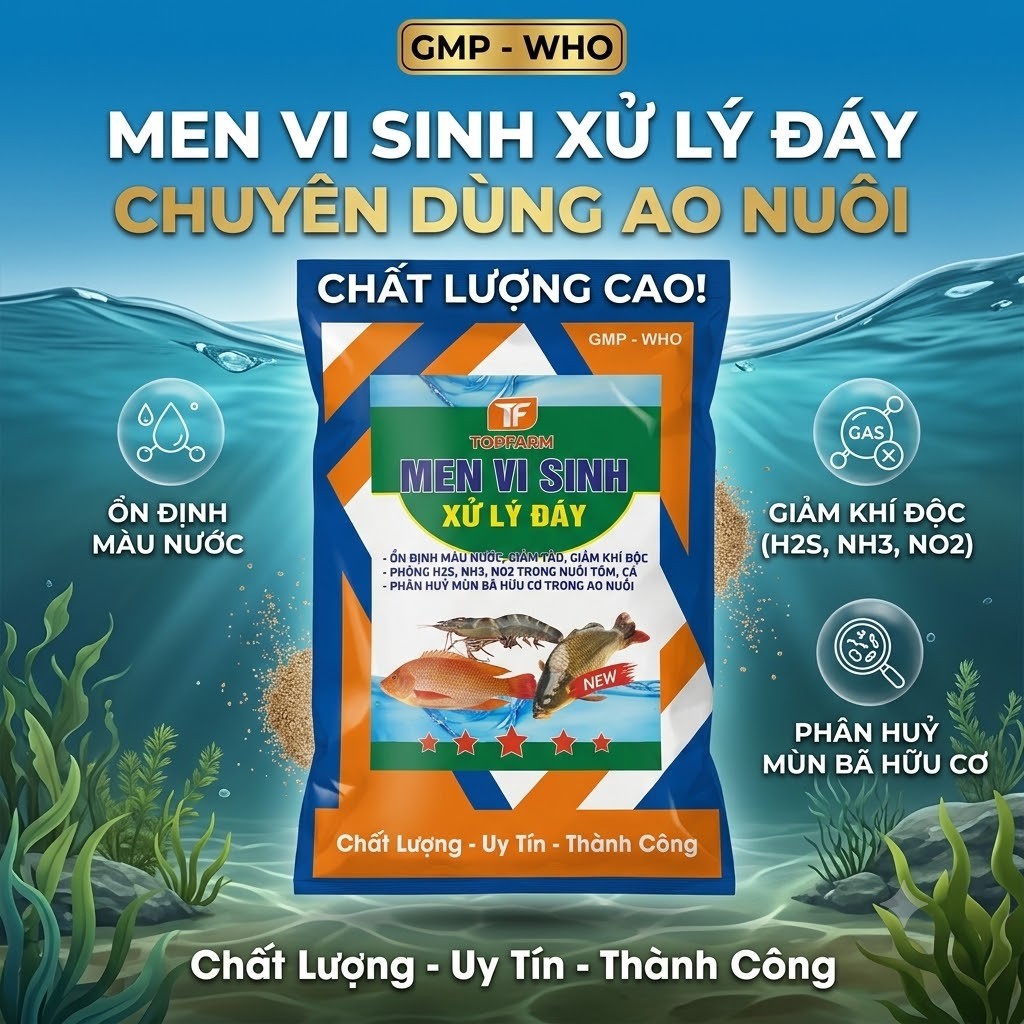 Men vi sinh xử lý đáy 1kg