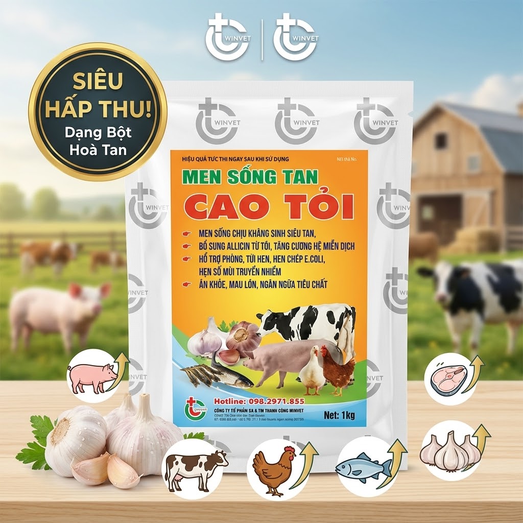 Thức ăn bổ sung Men sống tan 1kg