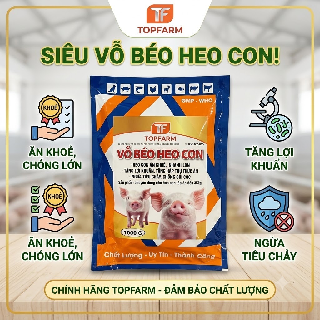 Thức ăn bổ sung Vỗ béo heo con