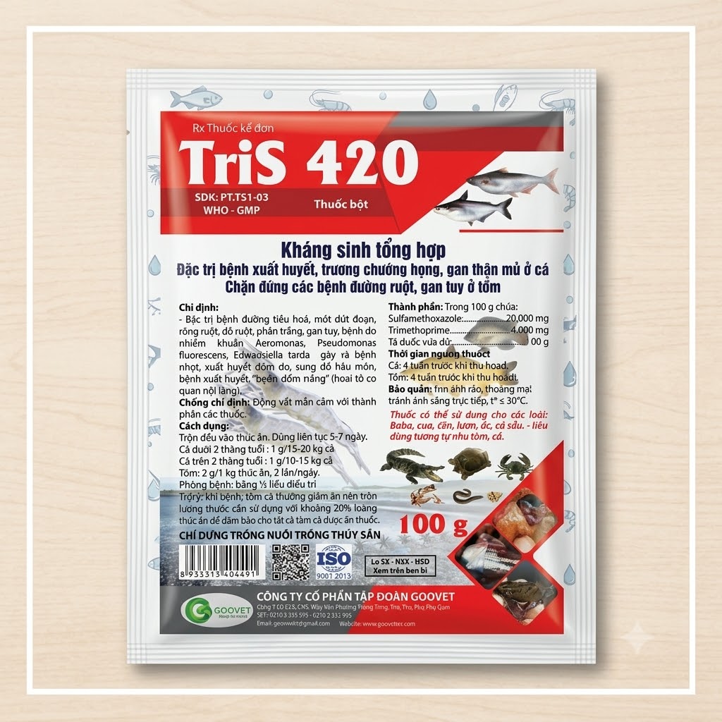 TRIS 420 100g (Tôm, Cá)