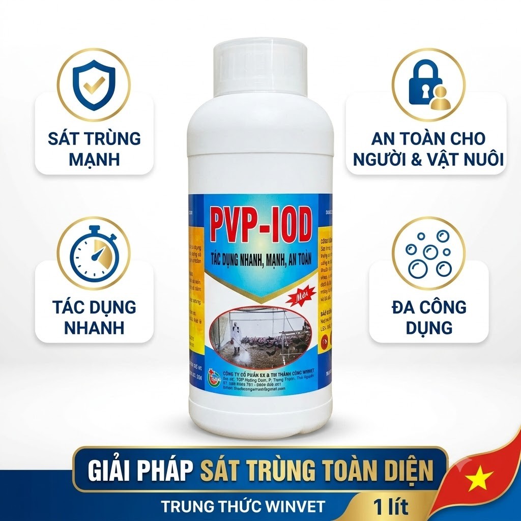 Hóa chất sát trùng PVP IOD 1 lít