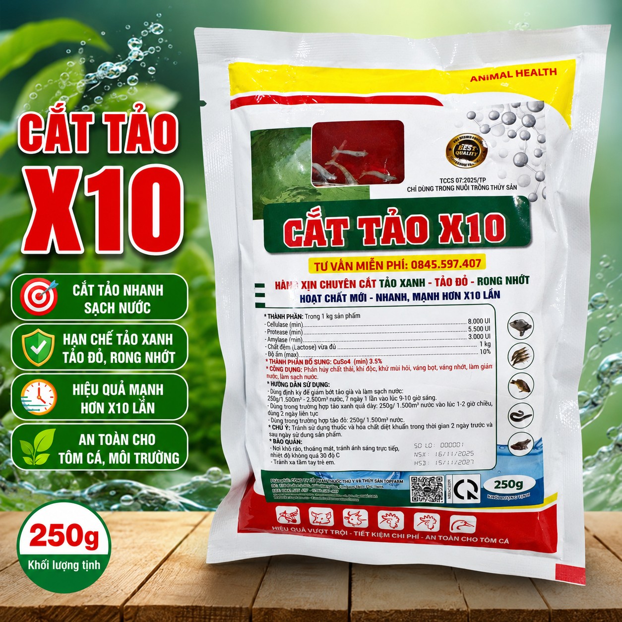 Cắt tảo X10 250G